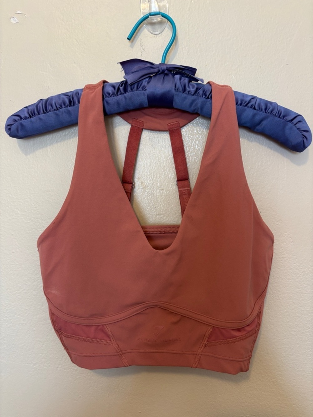 Gymshark Mauve Rose V-Neck Support Sports Bra